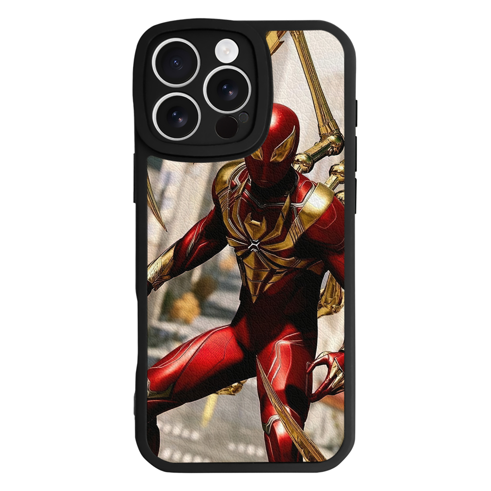 Spider Man スパイダーマン 【iPhone 16シリーズ対応】シリコンスマホケース（レザー調） 材質：シリコン